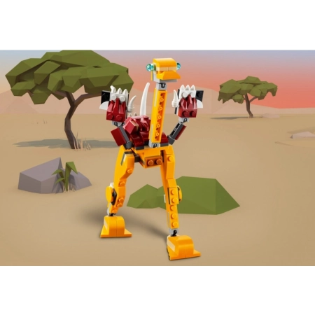 LEGO Creator 3w1 31112 Dziki Lew Struś i Guziec